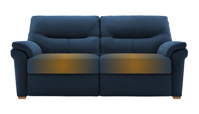 G Plan Seattle Heated 3 Seater Sofa Grano Mulberry